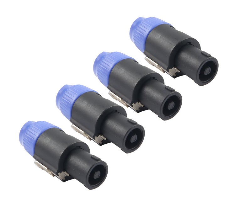 Devinal SpeakOn Speaker Male Adapter 4 Pole Plug Twist Lock Connectors Compatible with Neutrik Speakon NA4LJ, NA4LJX, NL4MP, NL4MPR, NL4FC, NL4FX, NL4 & NL2 Series, NL2FC 4 Pack - Image 5